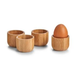 Zeller Lot De 4 Coquetiers En Bambou