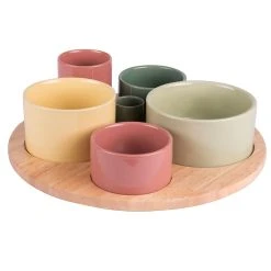 Table Passion Coffret Aperitif 6 Pièces En Ceramique Multicolore - Oslo
