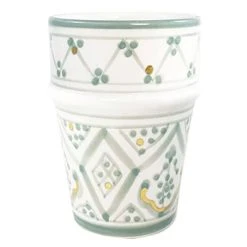 Chabi Chic Tasse Vert Amande Et Or H9cm - Beldi Zwak