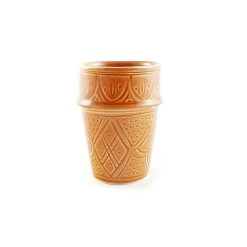 Chabi Chic Tasse Marsala Et Doré D8xh11cm - Beldi Empreinte