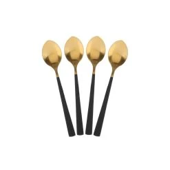 Home Déco Factory Menagère 16 Pieces Doré Et Noir En Acier Inoxydable -SEMA DESIGN Magasin 646265 FRN06 WEB