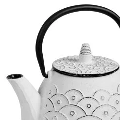 SEMA DESIGN Théière En Fonte Blanc Avec Filtre - Vagues -SEMA DESIGN Magasin 72630 DET02 WEB
