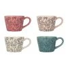 SEMA DESIGN Lot De 4 Tasses à Thé En Grès Multicolore - Cerisia -SEMA DESIGN Magasin 73094 DEB WEB