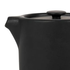 SEMA DESIGN Théière En Grès Noir Mat Et Bois - Nordika -SEMA DESIGN Magasin 73568 DET02 WEB