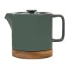SEMA DESIGN Théière En Grès Vert Et Bois - Nordika -SEMA DESIGN Magasin 73571 DEB WEB