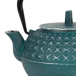 SEMA DESIGN Théière En Fonte émeraude Et Argent Avec Filtre - Tresse -SEMA DESIGN Magasin 74003 DET02 WEB