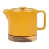 SEMA DESIGN Théière En Grès Moutarde Et Banbou Avec Filtre - Nordika -SEMA DESIGN Magasin 74640 DEB WEB
