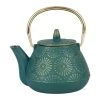 SEMA DESIGN Théière En Fonte émeraude Et Dorée - Lotus -SEMA DESIGN Magasin 74663 DEB WEB