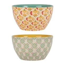 SEMA DESIGN Lot De 2 Saladiers En Grès Bleu Et Jaune - Suro