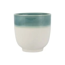 SEMA DESIGN Gobelet En Grès émeraude Et Blanc - Crakel