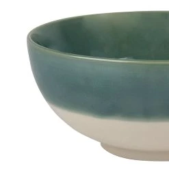 SEMA DESIGN Saladier En Grès émeraude Et Blanc - Crakel -SEMA DESIGN Magasin 74967 DET01 WEB