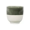 SEMA DESIGN Gobelet En Grès Vert De Gris Et Blanc - Crakel -SEMA DESIGN Magasin 75143 DEB WEB
