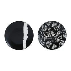 SEMA DESIGN Assiette Plate (lot De 2) Bronze Noir Et Blanche D27