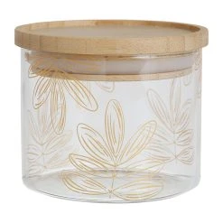 SEMA DESIGN Pot Flaural Doré En Verre Avec Couvercle En Bambou D9.5Xh7.5cm (petit Modèle) -SEMA DESIGN Magasin 75380 DET02 WEB