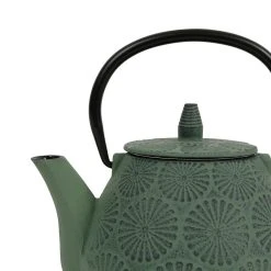 SEMA DESIGN Théière En Fonte Verte Et Noir - Lotus -SEMA DESIGN Magasin 75611 DET03 WEB