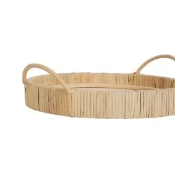 SEMA DESIGN Plateau X2 Papaye Vert-de-gris D30xh7 Et D25xh7cm En Bambou -SEMA DESIGN Magasin 75669 DET03 WEB