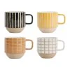 SEMA DESIGN Lot De 4 Tasses En Grès Multicolore - Courba -SEMA DESIGN Magasin 75681 DEB WEB