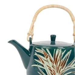 SEMA DESIGN Theiere En Grès émeraude Avec Filtre - Tropic'art -SEMA DESIGN Magasin 75699 DET03 WEB