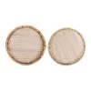 SEMA DESIGN Lot De 2 Plateaux En Typha Et Bois -SEMA DESIGN Magasin 75910 DEB WEB