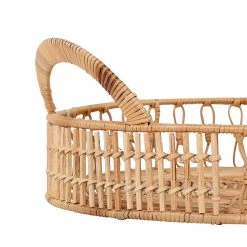 SEMA DESIGN Lot De 2 Plateaux En Rotin Naturem - Flora Gipsy -SEMA DESIGN Magasin 76147 DET02 WEB