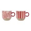 SEMA DESIGN Lot De 2 Tasses à The En Grès Grenat - Indired -SEMA DESIGN Magasin 76176 DEB WEB