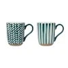 SEMA DESIGN Lot De 2 Mugs En Grès émeraude - Indired -SEMA DESIGN Magasin 76181 DEB WEB