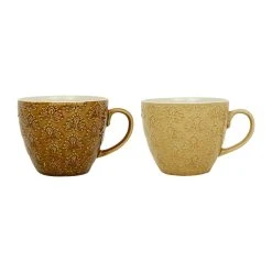 SEMA DESIGN Lot De 2 Tasses En Grès Brun Et Beige - Green Wash