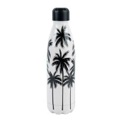 SEMA DESIGN Gourde Isotherme Palmier écru Et Noir 50cl En Inox - Palmea
