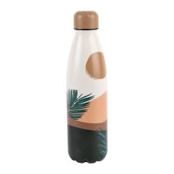 SEMA DESIGN Gourde Isotherme Sunset Terracotta Et Vert 50cl En Inox - Sweet Leaves
