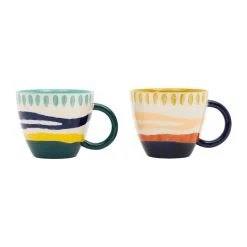 SEMA DESIGN Tasses à Déjeuner X2 Multicolore 60cl En Grès - Belle Vie