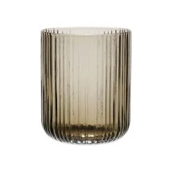 SEMA DESIGN Gobelet Strié Gris Fumé 35cl En Verre - Folky