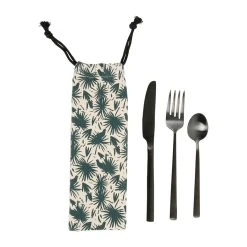 SEMA DESIGN Couverts En Inox à Emporter Avec Pochette Palmea -terre Brulee