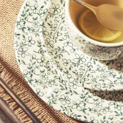 Comptoir De Famille Assiette Dessert En Faïence Vert D20cm - P'tites Fleurs -SEMA DESIGN Magasin 85ade amb hd 2022 01 pe comptoir 8004