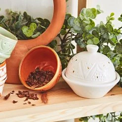 Chabi Chic Beurrier / Boite à Sucre Blanc Or D10cm - Empreintes -SEMA DESIGN Magasin b8b5f amb hd fds cat23 0020